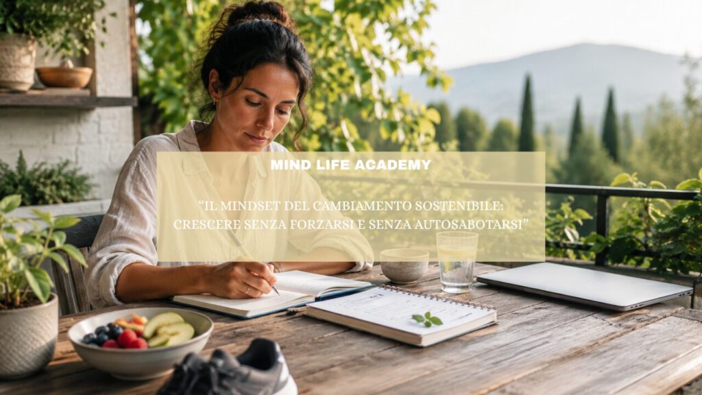“Il mindset del cambiamento sostenibile: crescere senza forzarsi e senza autosabotarsi”